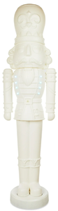 lot 93 image: Animated White Nutcracker Blow Mold, 75 in, 6.25 ft, by Holiday Time