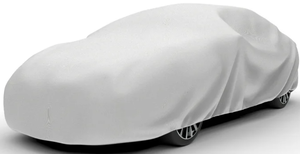 lot 102 image: Budge Lite Gray Car Cover, Basic Indoor Protection for Cars, Multiple Sizes