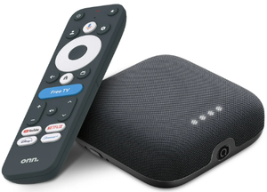 lot 206 image: onn. Google TV 4K Pro Streaming Device (New, 2024), 4K UHD resolution, Dolby Vision & Dolby ATMOS, Hands-Free Voice Control, Smart Hub