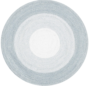 lot 267 image: SAFAVIEH Braided Collection Area Rug - 5 x 5 Round, Grey & Ivory