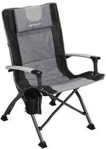 lot 287 image: Ozark Trail High Back Camping Chair, Black, Adult