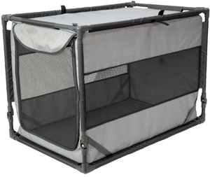 lot 455 image: SportPet Designs, Dog Kennels, and Crates, Portable Folding Pet Kennel, Gray, Large