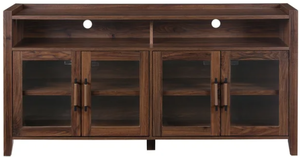 lot 515 image: Better Homes & Gardens Reading Refined Farmhouse TV Stand for TVs up to 65, Walnut Finish