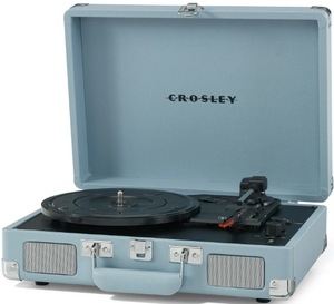 lot 594 image: Crosley Cruiser Premier Vinyl Record Player with Speakers and Wireless Bluetooth - Tourmaline  Audio Turntables