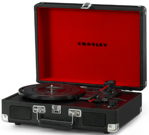 lot 595 image: Crosley Cruiser Premier Vinyl Record Player with Speakers and Wireless Bluetooth - Black  Audio Turntables