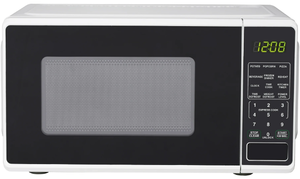 lot 613 image: Mainstays 0.7 Cu ft Countertop Microwave Oven, 700 Watts, White