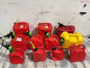 lot 705 image: LOT OF 11 Gas Can different Sizes