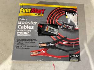lot 297 image: EverStart Maxx 16-Foot 6-Gauge Heavy Duty Booster Cables with Smart Protector