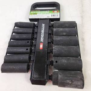 lot 189 image: Pittsburgh 12 Drive 13 Piece Deep Impact Socket Set Deep Well Design Black Phosphate Finish
