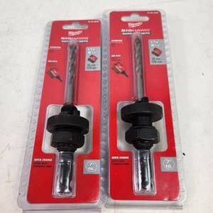 lot 199 image: Lot Of Two New Milwaukee Bighawg Carbide Teeth Arbor 1 38-6 14