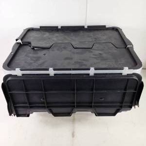 lot 205 image: Lot Of Four Preowned HDX 12 Gallon Flip Top Tote Good Condition