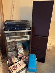 Stereo System with Speakers and Music