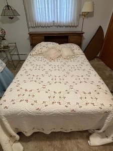 Full Size Bed with Bedding