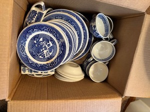 Vintage Blue and White Willow ware