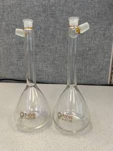 2 - 500ml Volumetric Flasks