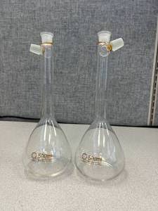 2 - 500ml Volumetric Flasks