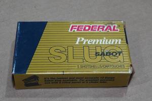 lot 295 image: 5 Federal Premium 12 Gauge 2-34 HP Sabot Slugs