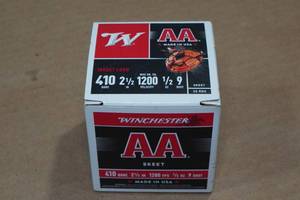 lot 303 image: 25 Winchester AA .410 Bore 2-12 9 Shot Shotshells