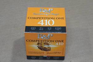 lot 305 image: 25 B&P Competition One .410 Bore 2-12 8 Shot Shotshells