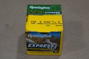 lot 307 image: 25 Remington Express XLR .410 Bore 3 6 Shot Shotshells