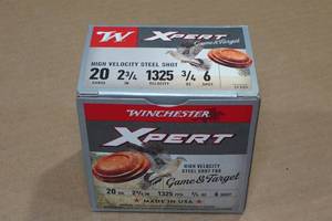 lot 309 image: 25 Winchester Xpert 20 Gauge 2-34 Steel 6 Shot Shotshells