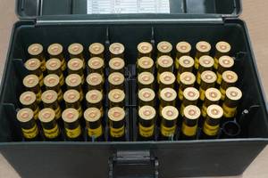 lot 320 image: 49 20 Gauge 2-34 4 and 6 Shot Shotshells in Plastic Case