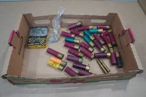 lot 321 image: Assorted Ammo - .22 LR, 12 Gauge, 20 Gauge, .30-30 Win