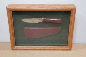 lot 39 image: Custom Framed Blackjack Knife