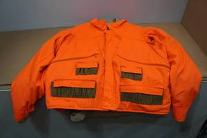 lot 71 image: Columbia Cold Weather Blaze Orange Parka Zip Out Liner -XXL