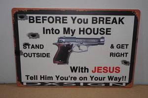 lot 97 image: Metal Warning Sign