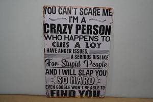 lot 100 image: Metal Novelty Sign