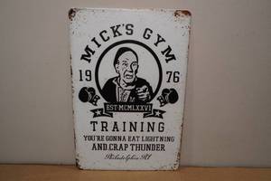 lot 101 image: Metal Micks Gym Sign