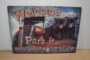 lot 104 image: Metal Welcome Sign