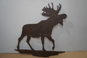 lot 105 image: Laser Cut Steel Moose
