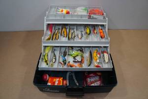 lot 168 image: Flambeau Tackle Box with Tackle - Rapalas, Some Vintage