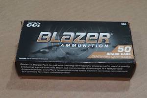 lot 216 image: 50 CCI Blazer 9mm Luger 124 Gr FMJ Ammo