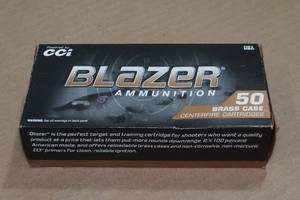 lot 217 image: 50 CCI Blazer 9mm Luger 124 Gr FMJ Ammo