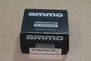 lot 218 image: 20 Ammo Inc .357 Mag 125 Gr JHP Ammo