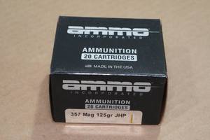 lot 219 image: 20 Ammo Inc .357 Mag 125 Gr JHP Ammo