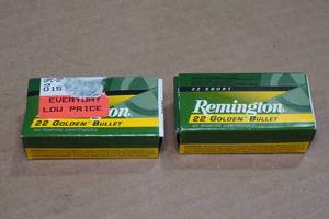 lot 231 image: 100 Remington Golden Bullet .22 Short Plated RN Ammo