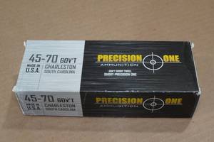 lot 240 image: 20 Precision One .45-70 Govt 300 Gr HP Ammo