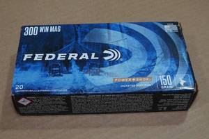 lot 248 image: 20 Federal Power Shok .300 Win Mag 150 Gr JSP Ammo