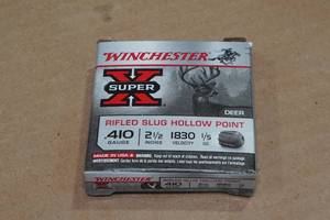 lot 262 image: 5 Winchester Super-X .410 Bore 2-12 Rifled HP Slugs