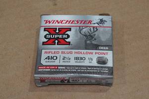 lot 263 image: 5 Winchester Super-X .410 Bore 2-12 Rifled HP Slugs
