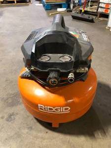 RIDGID RDGD 6 gal. 150 PSI Portable Electric Pancake Air Compressor Customer Returns See Pictures