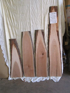 Cherry Live Edge Pieces, Seven 34...