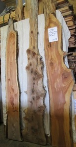 Eastern Red Cedar Slabs, Three 1-3...