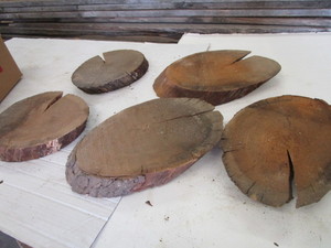 Cherry Ovals, Five 1-34 Thick x 9...