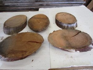 Cherry Ovals, Five 1-34 Thick, 9...