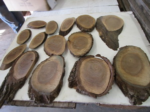 Walnut Ovals, Fourteen 78 Thick, ...